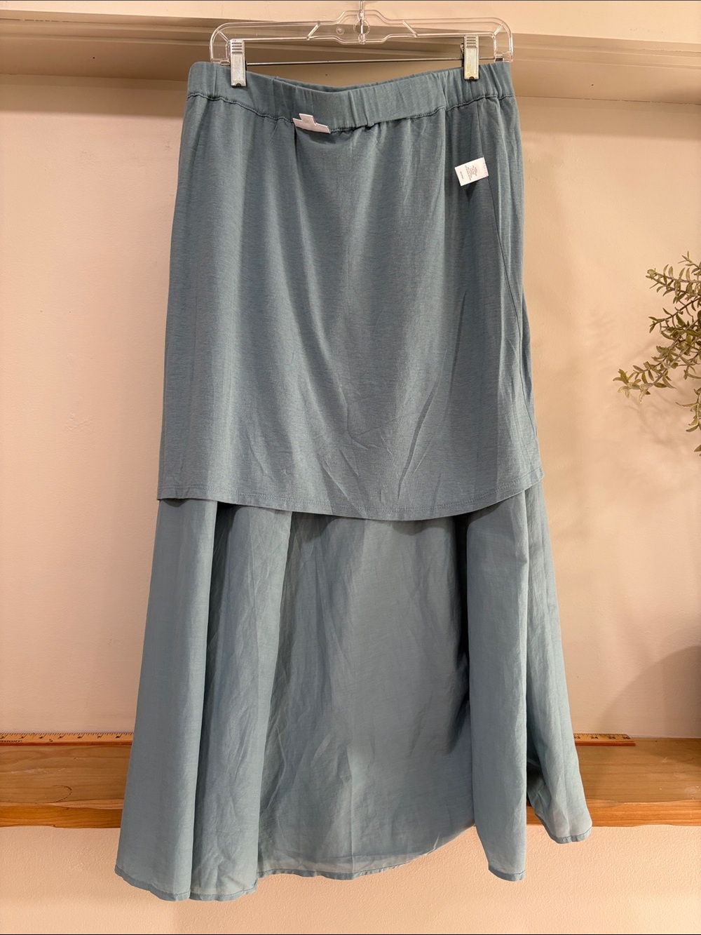 J. Jill Silk Blend Teal Lightweight Maxi Skirt, Size M, New without Tag - Picture 10 of 11